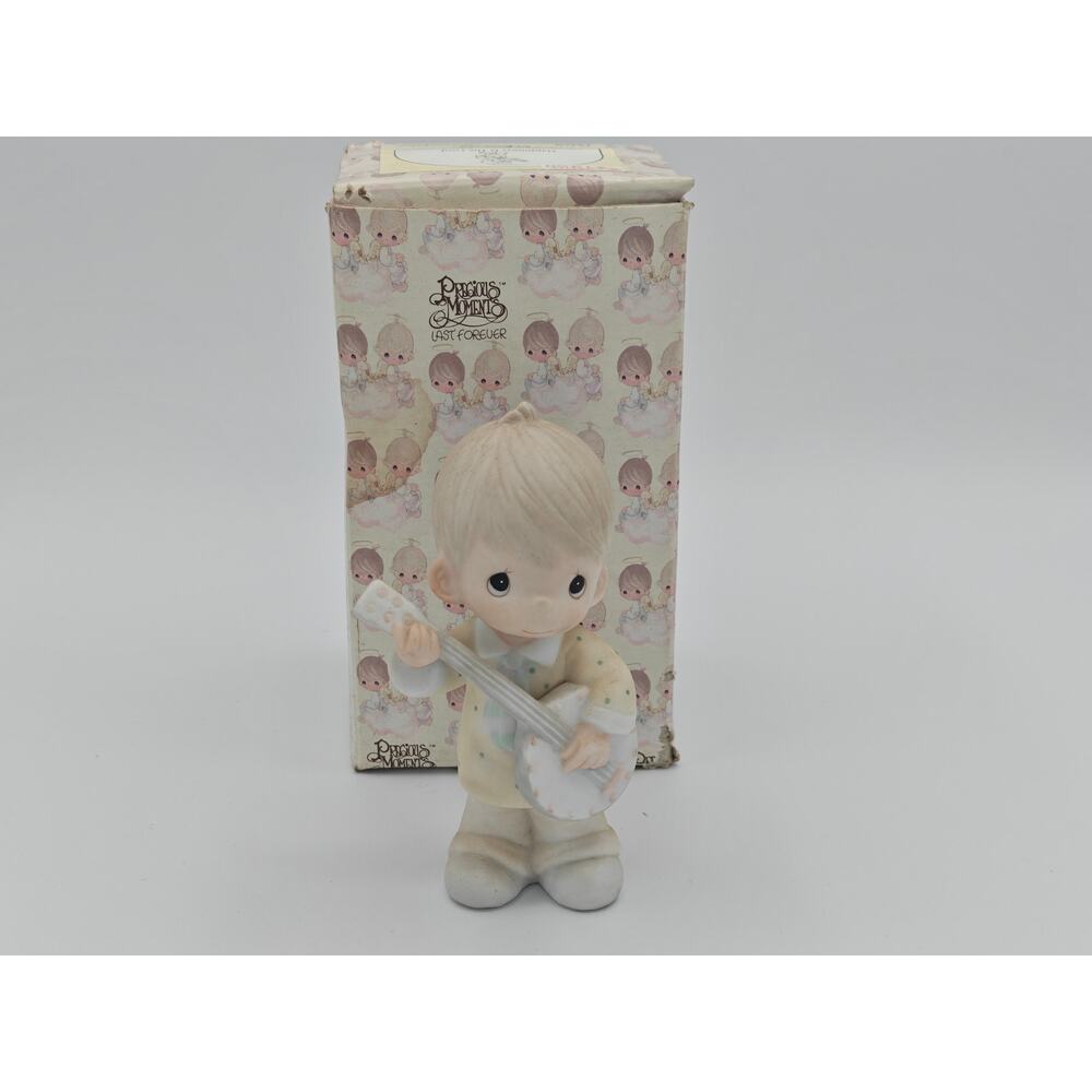 Precious Moments Happiness Is The Lord 12378 Enesco 1984 Porcelain Figurine